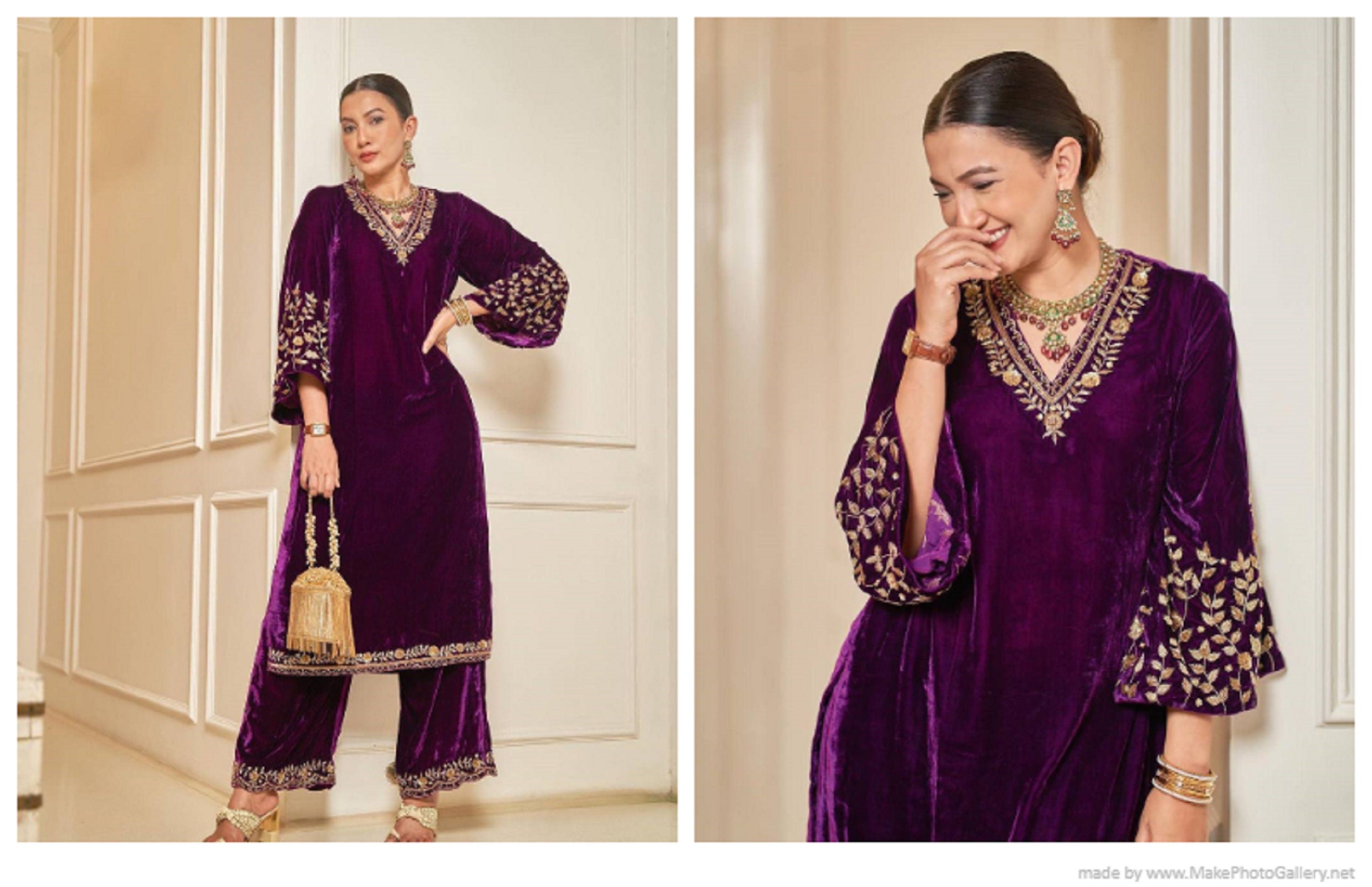 Embroidered Luxury Chiffon Salwar Kameez - Pakistani Dress - C808D |  Fabricoz USA